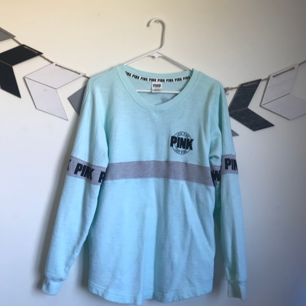 Blue PINK V-Neck Sweater